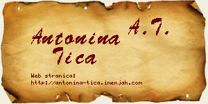 Antonina Tica vizit kartica